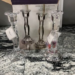 Fine Crystal candlestick pair